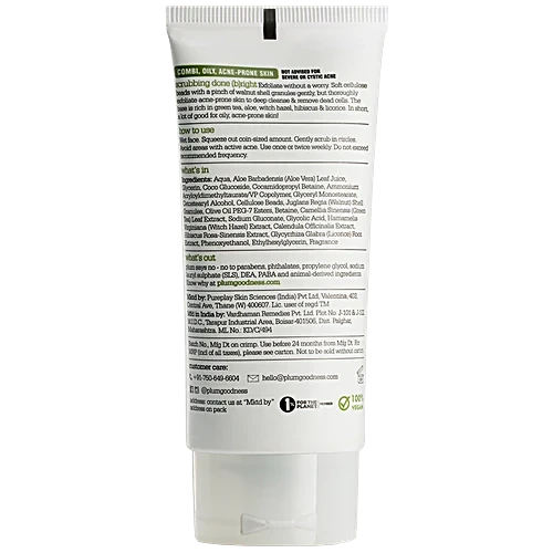 PLUM GENTLE REVIVAL FACE SCRUB GREEN TEA- 75G