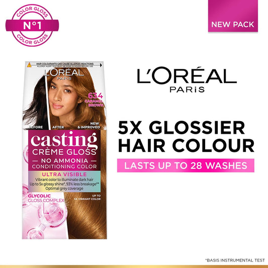 LOREAL PARIS CASTING CREME GLOSS 634 CARAMEL BROWN