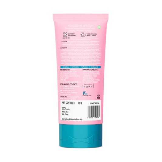 AQUALOGICA RADIANCE SUNSCREEN WATERMELON & NIACINAMIDE SPF 50+ 80G