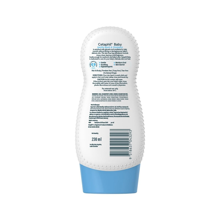 CETAPHIL BABY GENTLE WASH&SHAMPOO HAIR&BODY 230ML