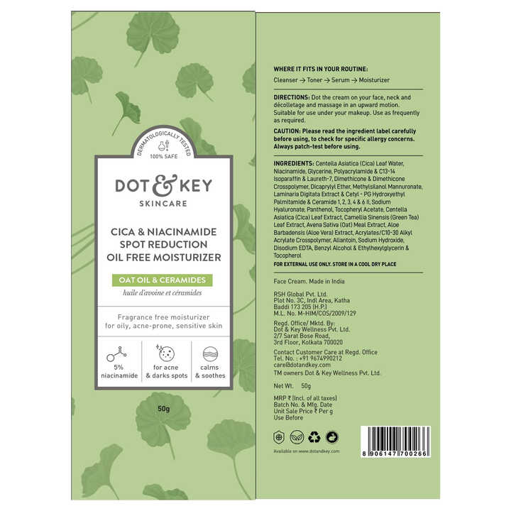 DOT & KEY CICA CALMING OIL FREE MOISTURIZER 60ML