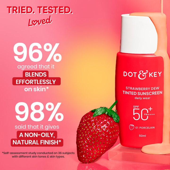 DOT & KEY STRAWBERRY DEW TINTED SUNSCREEN-01 PORCELAIN- 50 ML