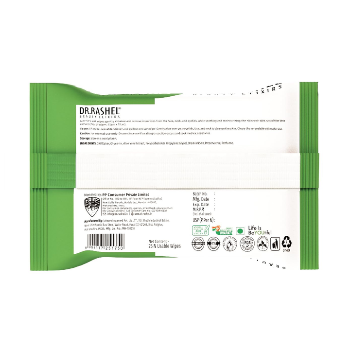 DR.RASHEL ALOEVERA WET WIPES- 25 WIPES/PACK