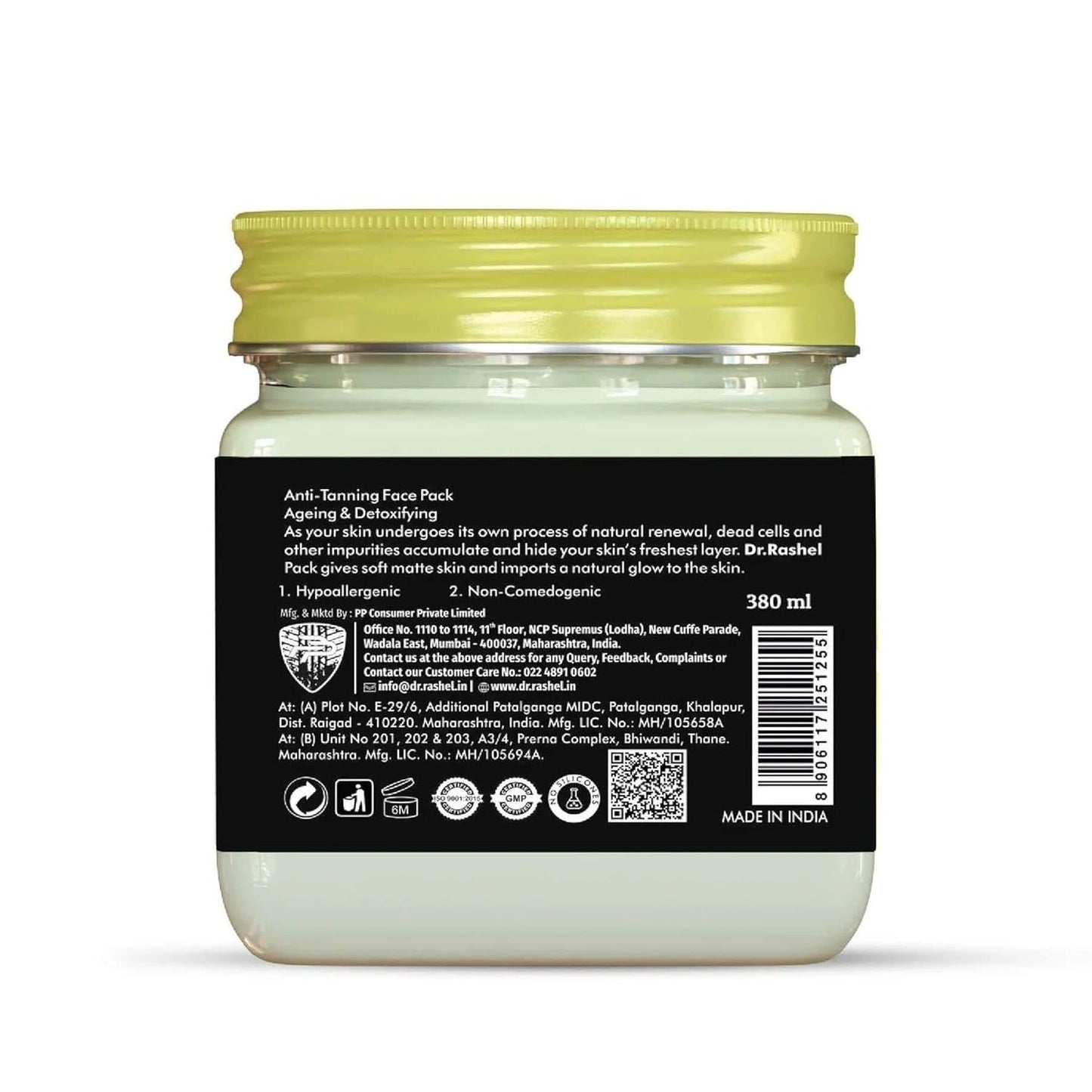 DR.RASHEL DE-TAN FACE PACK- 380 ML