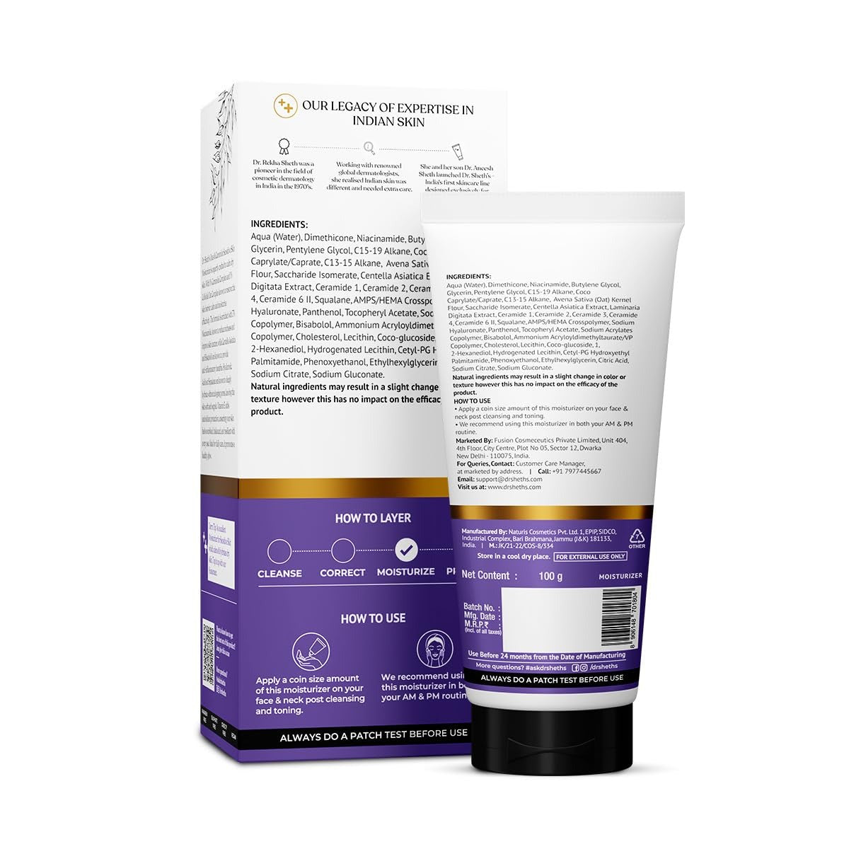 DR.SHETH'S MOISTURIZER OATS & CERAMIDE- 100 GM