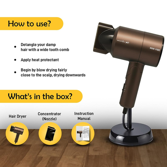 IKONIC HAIR DRYER MINI VIBE - COFFEE