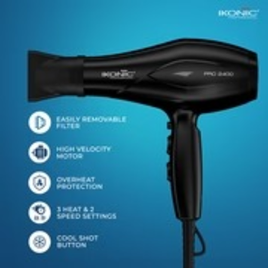 IKONIC HAIR DRYER PRO 2400 BLACK