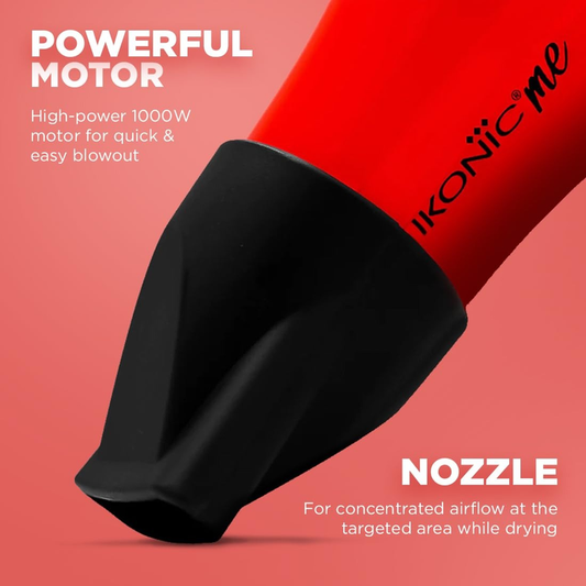IKONIC MINI SPEEDY HAIR DRYER RED