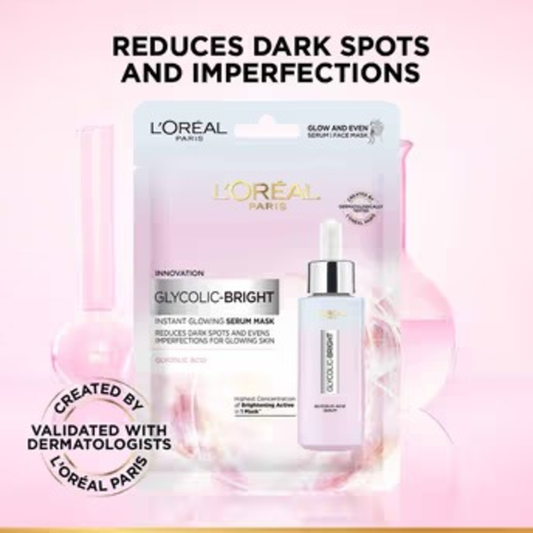 LOREAL PARIS GLYCOLIC-BRIGHT FACE
MASK 22GM