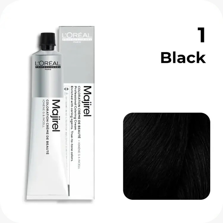 LOREAL PROFESSIONAL NO 1 BLACK MAJIREL COLOR TUBE50ML