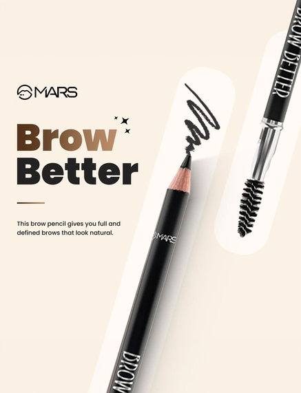 MARS BROW BETTER EYEBROW PENCIL 01 BLACK - 1.4G