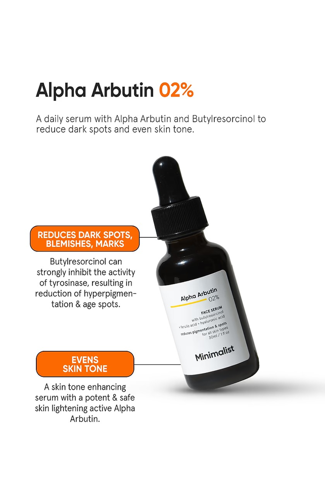 MINIMALIST ALPHA ARBUTIN 0.2% FACE SERUM 30ML