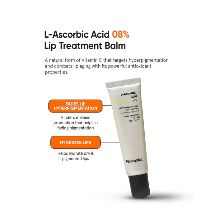 MINIMALIST L-ASCORBIC ACID 08% LIP TREATMENT BALM 12G