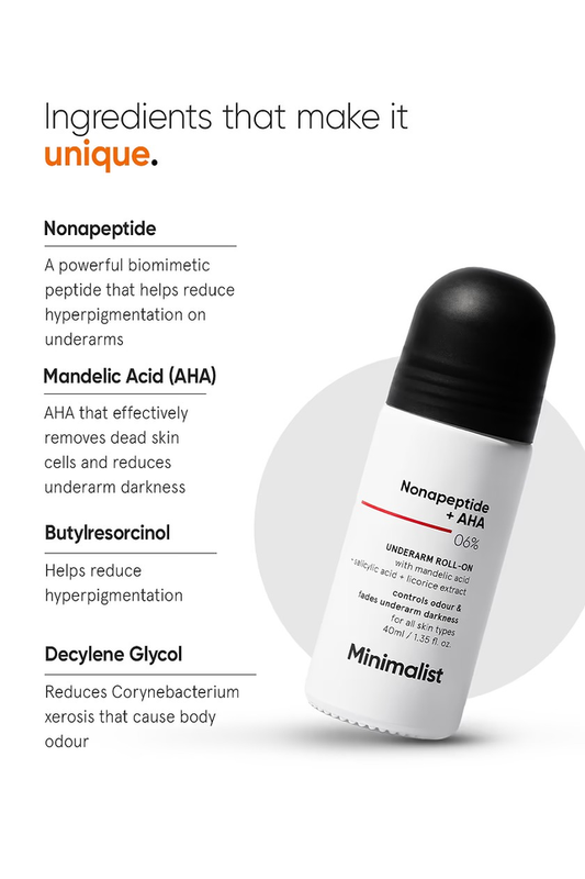 MINIMALIST NONAPEPTIDE+ AHA 06% UNDERARM ROLL-ON 40 ML
