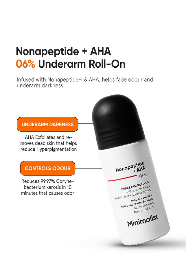 MINIMALIST NONAPEPTIDE+ AHA 06% UNDERARM ROLL-ON 40 ML