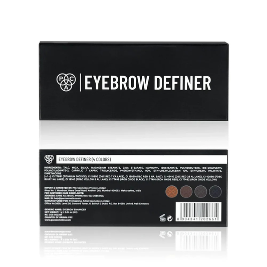 PAC EYEBROW DEFINER PALETTE 4 COLOR