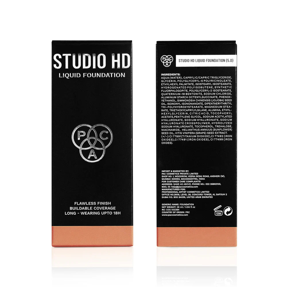 PAC HD LIQUID FOUNDATION- SHADE 26-(5.0)- 28 ML