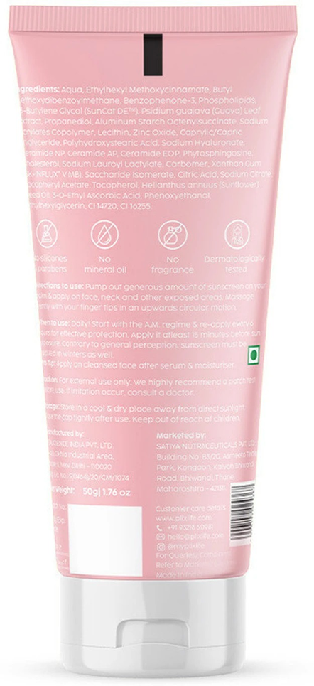 PLIX GUAVA GLOW INVISIBLE SUNSCREEN 50G