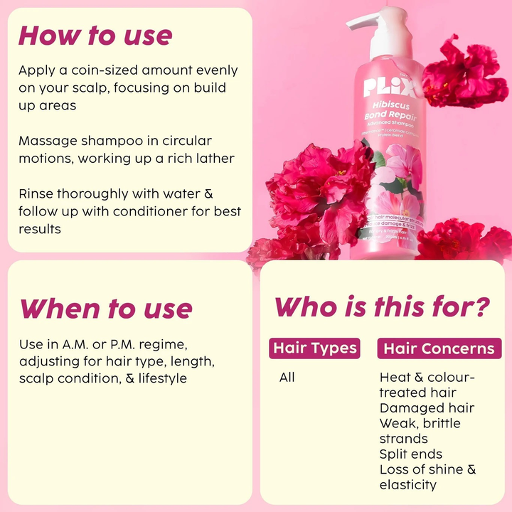 PLIX HIBISCUS BOND REPAIR ADVANCED SHAMPOO 200ML