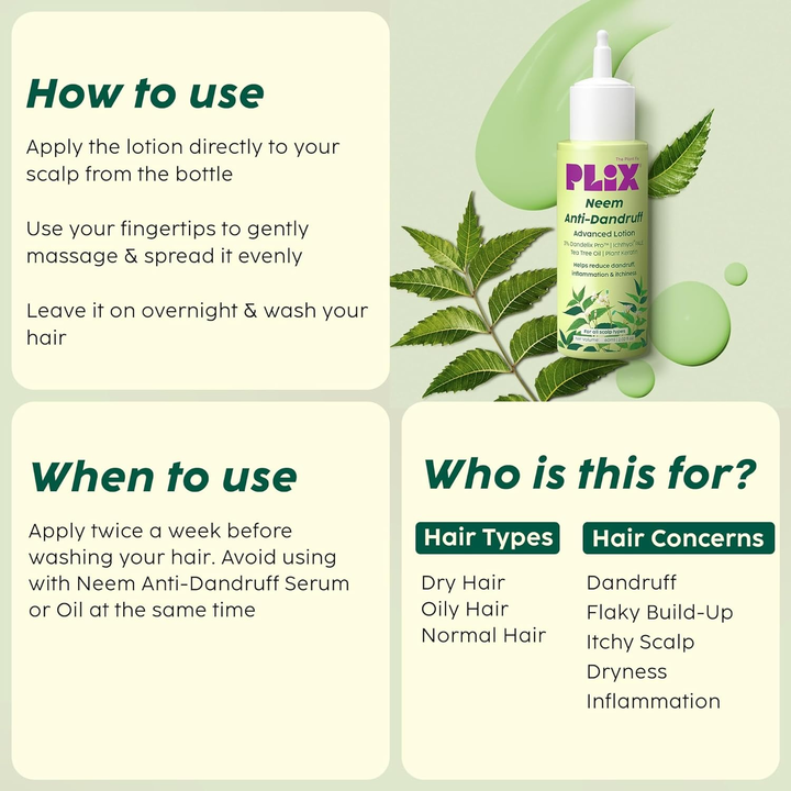 PLIX NEEM ANTI DANDRUFF ADVANCED LOTION 60ML