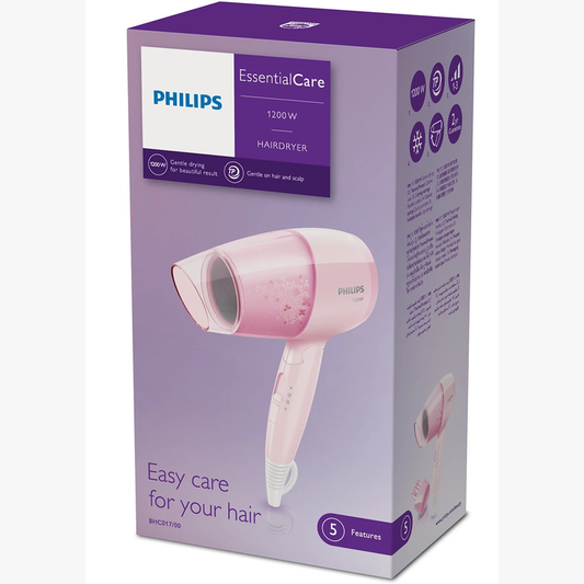 Philips Essentialcare BHC017/00 Hair Dryer (Pink) - Hair Dryer