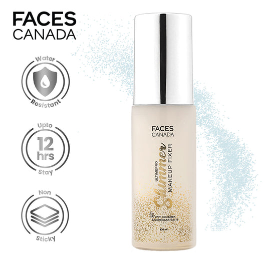 faces canada shimmer makeup fixer spray