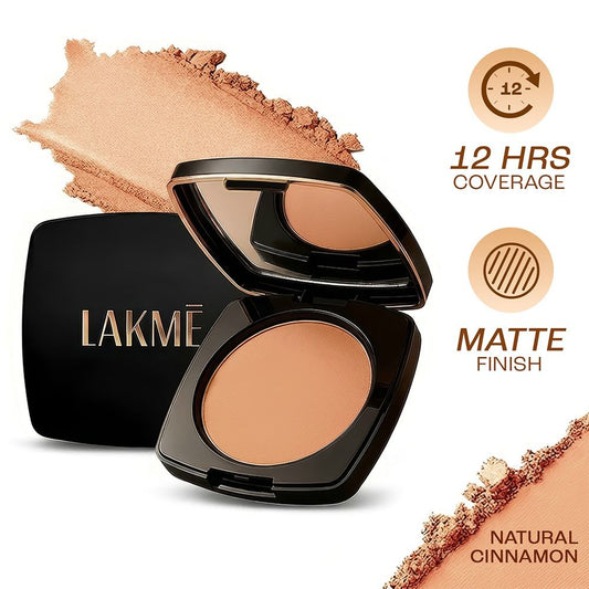 lakme forever matte compact natural cinnamon 9g
