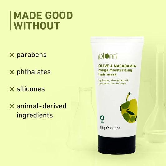 PLUM OLIVE & MACADAMIA MEGA MOISTURIZING HAIR MASK- 80 GM