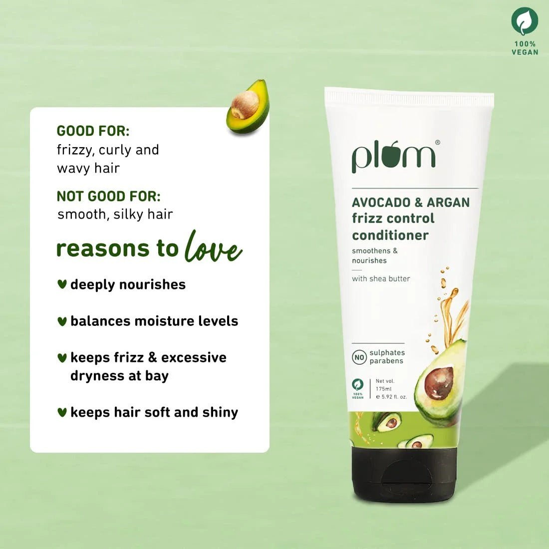 PLUM FRIZZ CONTROL CONDITIONER AVACADO & ARGAN- 175ML