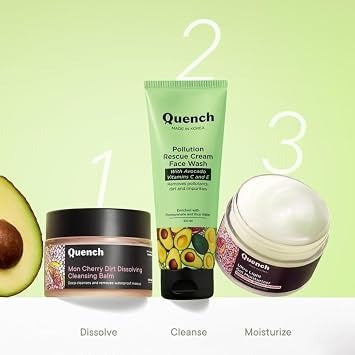 QUENCH BRAVOCADO POLLUTION RESCUE CREAM FACE WASH 100ML