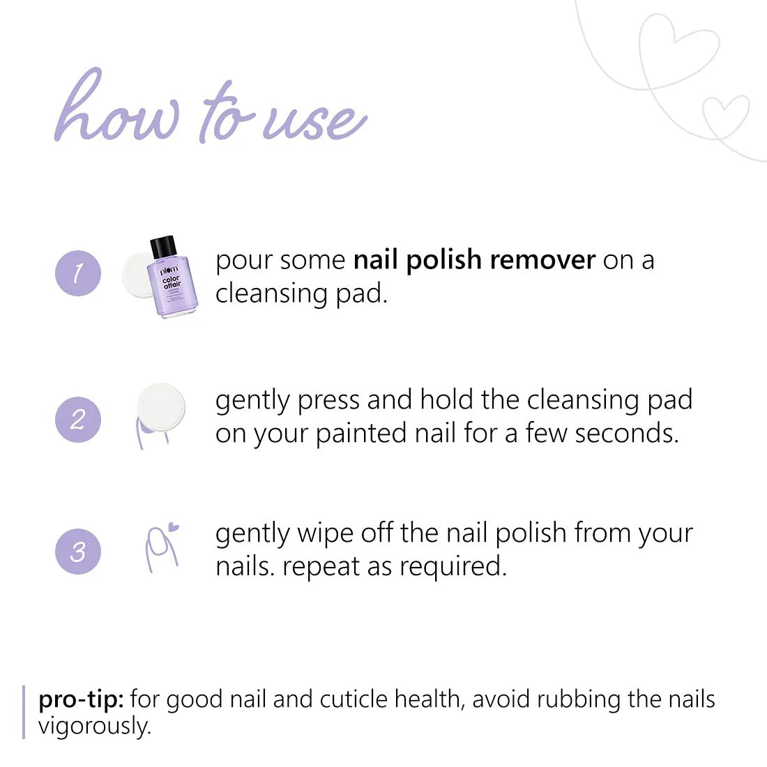 PLUM COLOR AFFAIR NAIL POLISH REMOVER - 30ML
