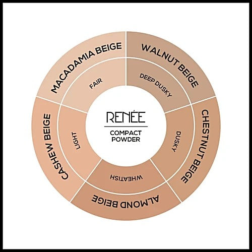 RENEE FACE BASE COMPACT CASHEW BEIGE- 9 GM