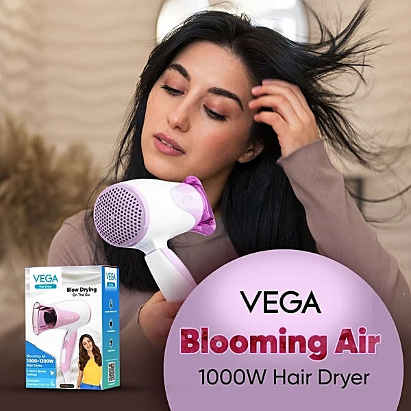 VEGA BLOOMIMG AIR 1000W HAIR DRYER BLOW DRYING ON THE GO VHDH-05