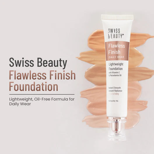SWISS BEAUTY FLAWLESS FINISH DAILY WEIGHT FOUNDATION NATURAL BEIGE 03 40GM