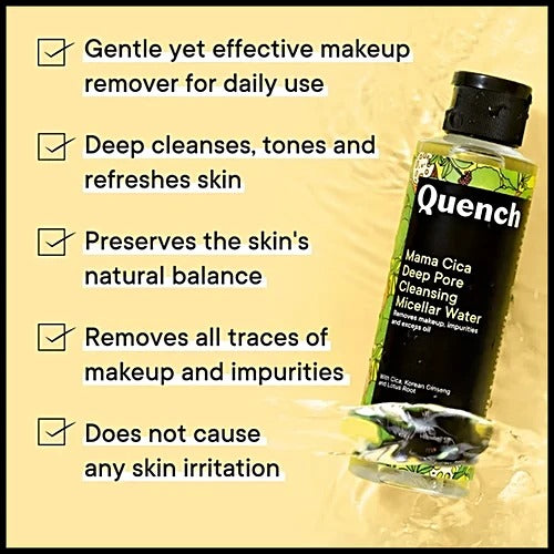 QUENCH MAMA CICA DEEP PORE CLEANSING MISCELLAR WATER 145ML