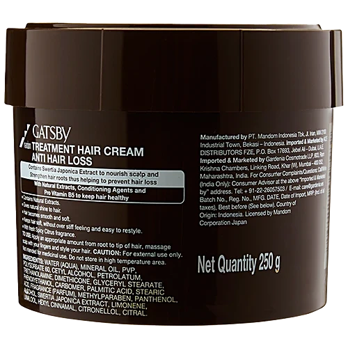GATSBY COMBATS HAIR LOSS TREATMENT HAIR CREAM ANTI HAIR LOSS 250G