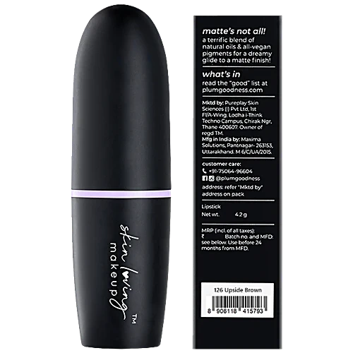 PLUM MATTERRIFIC LIPSTICK 126 UPSIDE BROWN - 4.5ML