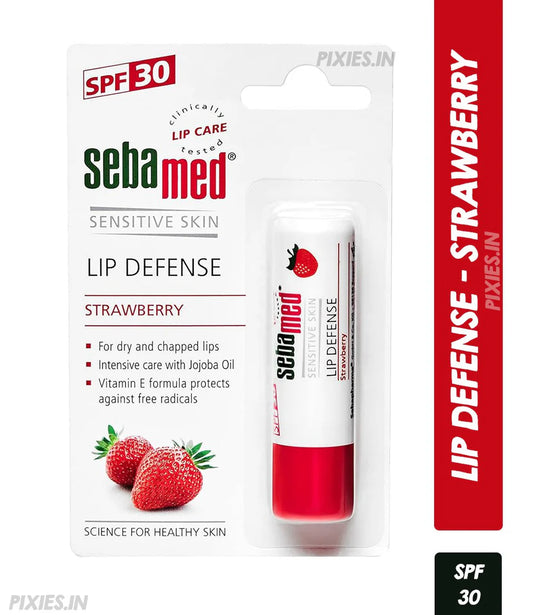 SEBAMED LIP DEFENSE LIP BALM WITH SPF 30+  4.8GM STRAWBERY