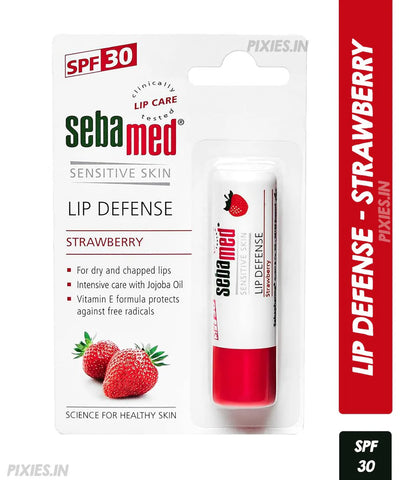 SEBAMED LIP DEFENSE LIP BALM WITH SPF 30+  4.8GM STRAWBERY