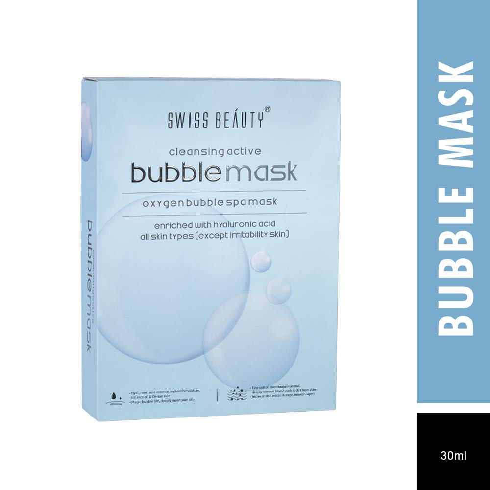 SWISS BEAUTY CLEANSING ACTIVE BUBBLE MASK 30ML