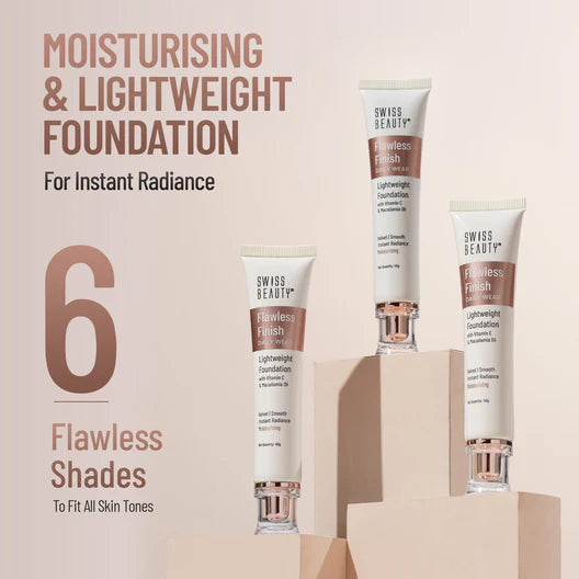 SWISS BEAUTY FLAWLESS FINISH DAILY WEIGHT FOUNDATION NATURAL BEIGE 03 40GM