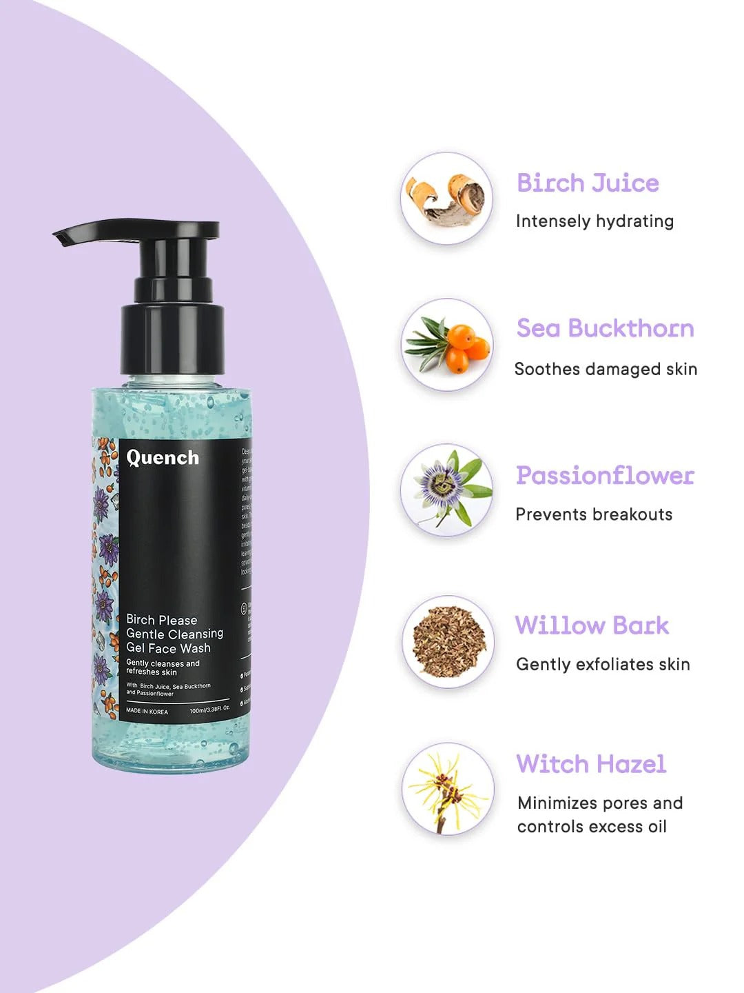 QUENCH BRICH PLEASE GENTLE CLEANSING GEL FACE WASH 100ML