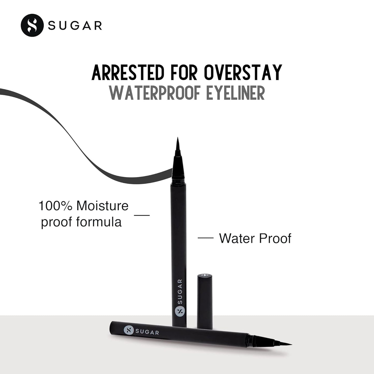 SUGAR ARRESTED FOR OVERSTAY WATERPROOF EYELINER - 01 I'LL BE BLACK 0.55ML