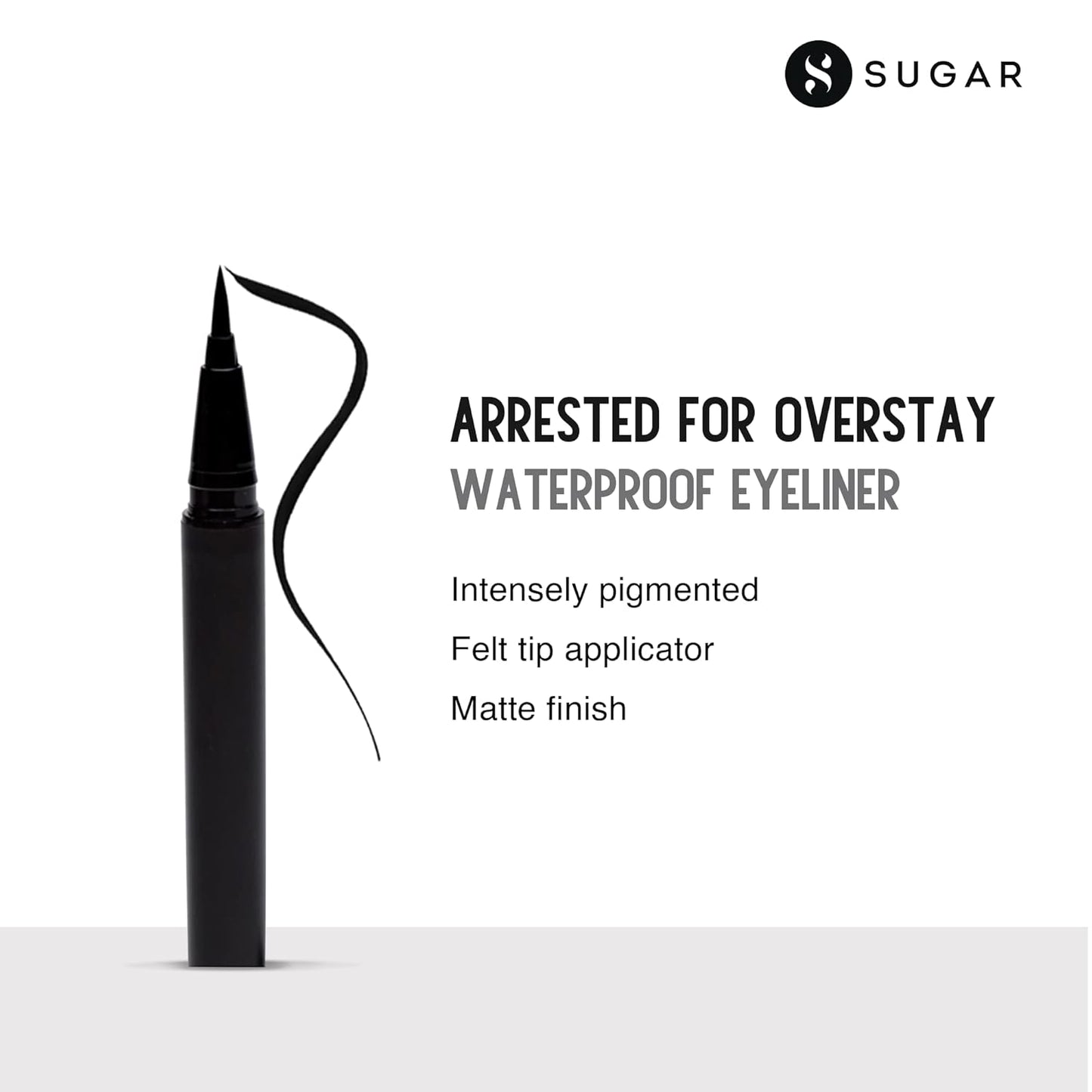 SUGAR ARRESTED FOR OVERSTAY WATERPROOF EYELINER - 01 I'LL BE BLACK 0.55ML