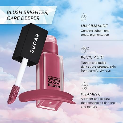 SUGAR CLOUD NINE NIACINAMIDE GLOW BLUSH-05 BINGO PLUM 7.6ML