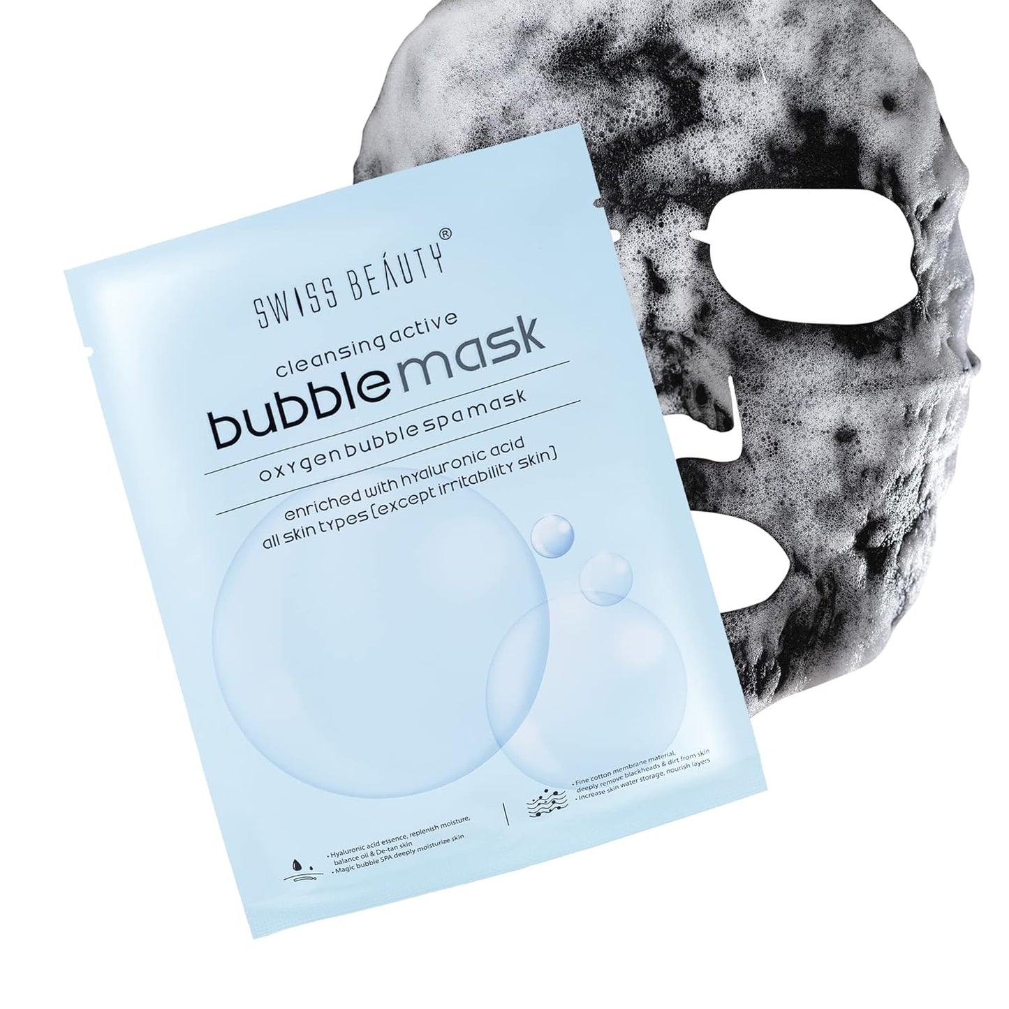 SWISS BEAUTY CLEANSING ACTIVE BUBBLE MASK 30ML