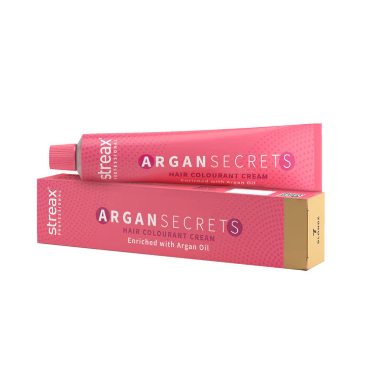 STREAX ARGAN SECRETS HAIR COLOURANT CREAM ENRICHED WITH ARGAN OIL 7 BLONDE 90GM