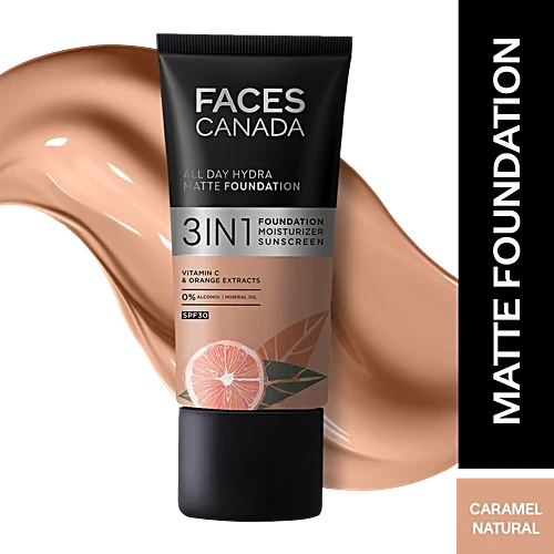 FACES CANADA 3 IN 1 FOUNDATION 023 CARAMEL NATURAL- 25 ML