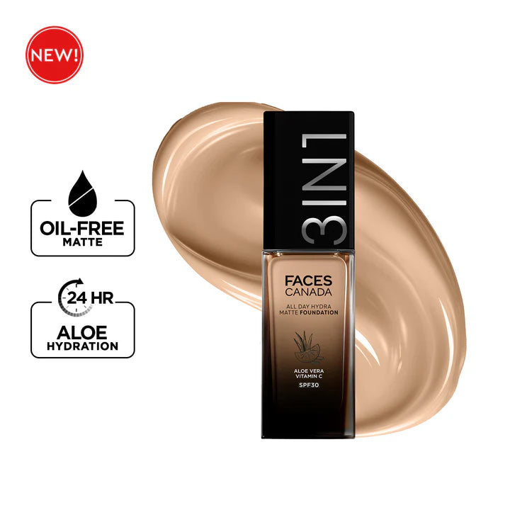 FACES CANADA 3IN1 FOUNDATION ABSOLUTE IVORY 30ML