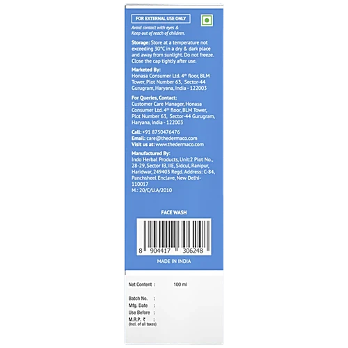 THE DERM CO FACE WASH 1% KOJIC ACID -100ML